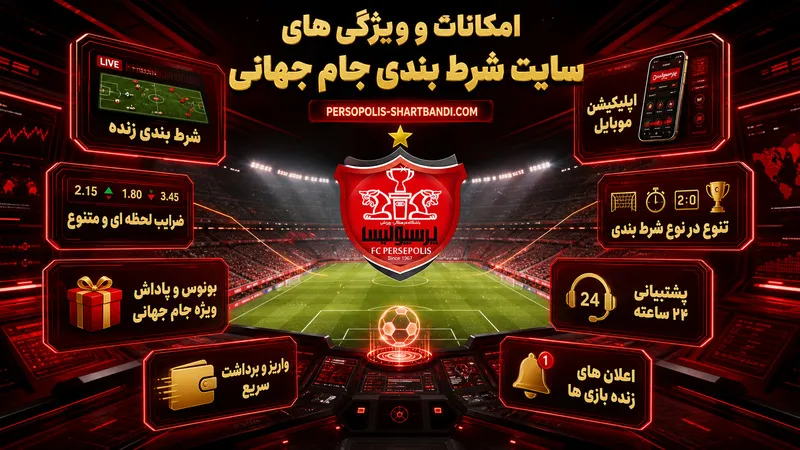 امکانات و ویژگی های سایت شرط بندی جام جهانی